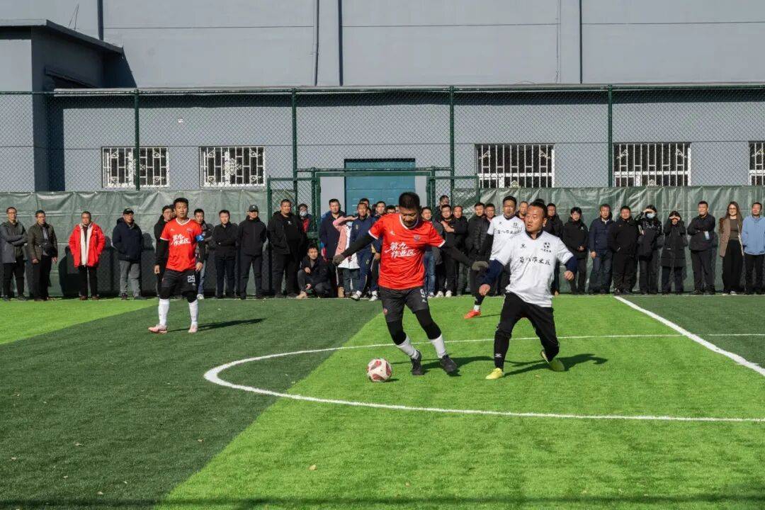 足球比赛现场气氛热烈，球员斗志昂扬的简单介绍